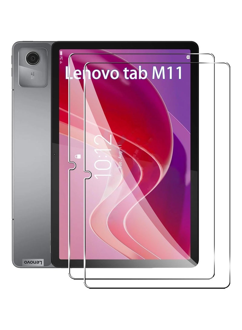 【2 Pack】 Tempered Glass Compatible with Lenovo Tab M11 11 inch 2024 Screen Protector Glass, Bubble Free, 9H Hardness, Scratch Resistant - Image 1