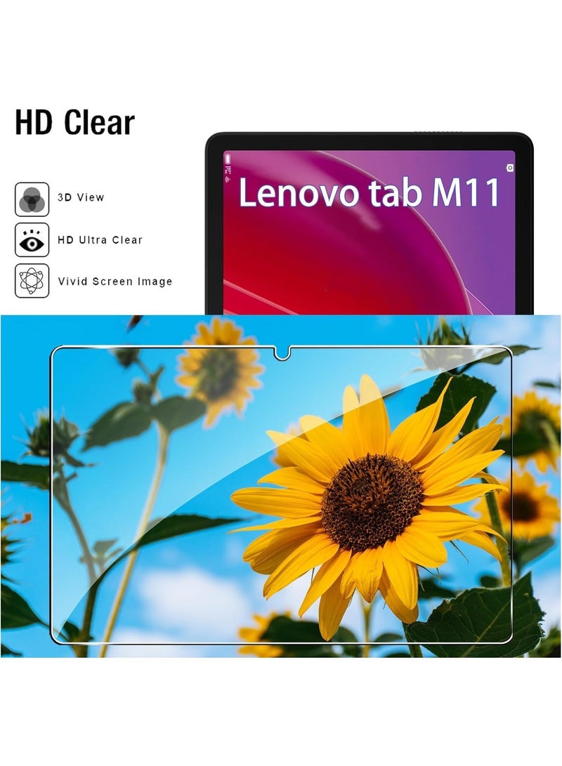 【2 Pack】 Tempered Glass Compatible with Lenovo Tab M11 11 inch 2024 Screen Protector Glass, Bubble Free, 9H Hardness, Scratch Resistant - Image 5