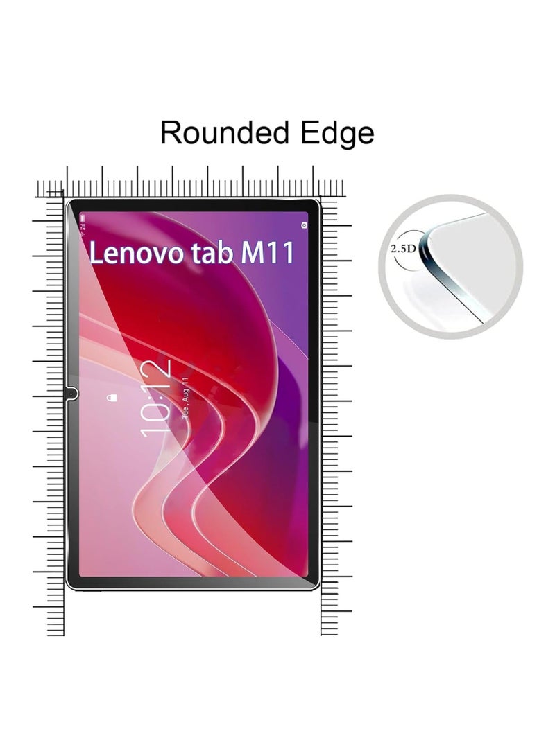 【2 Pack】 Tempered Glass Compatible with Lenovo Tab M11 11 inch 2024 Screen Protector Glass, Bubble Free, 9H Hardness, Scratch Resistant - Image 3