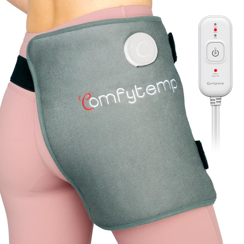 Comfytemp وسادة تسخين للورك من كومفيتمب لتخفيف ألم عرق النسا، هدية عيد الميلاد أو عيد الميلاد للأم والنساء والزوجات والرجال، وسادة كهربائية للظهر السفلي والفخذ والأرداف، مؤهلة لـ FSA و HSA للعلاج الطبيعي الساخن (S/M) - Image 1