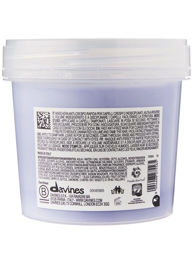 Davines LOVE Smoothing Instant Mask, Anti-Frizz Action for Sleek and Smooth Results, 8.45 fl. oz.
