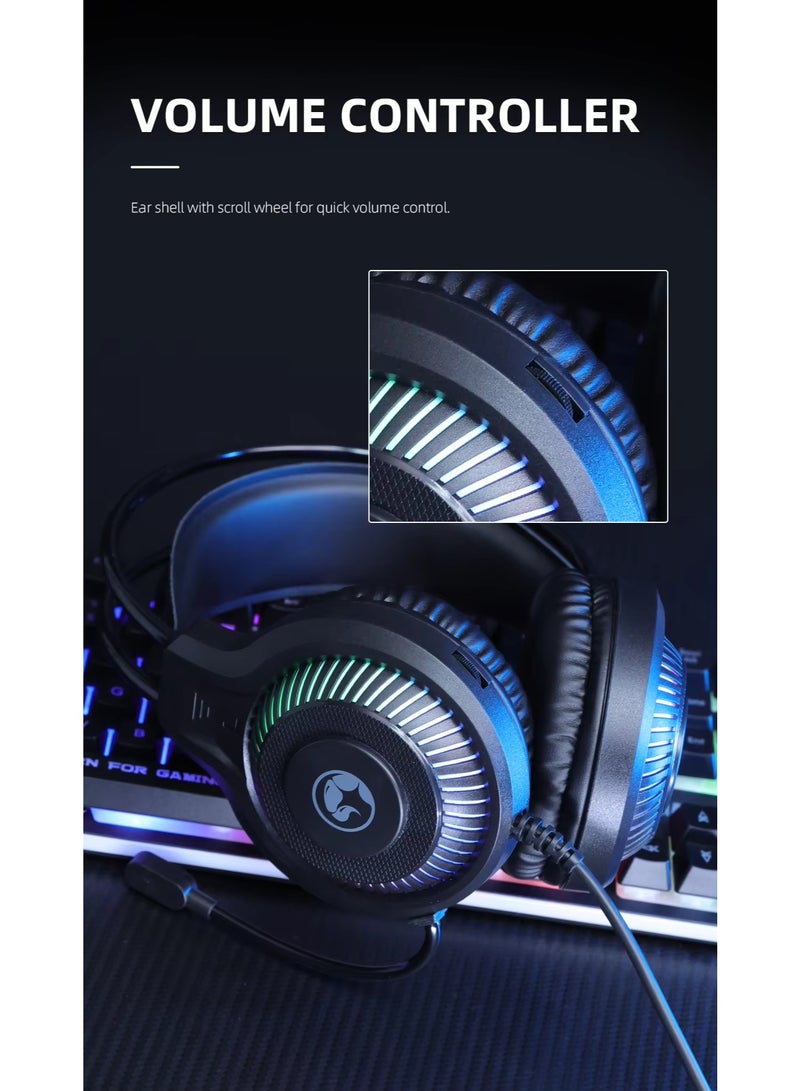 مارفو 4-in-1 RGB Gaming Combo Kit | Full Gaming Setup with RGB Backlit Keyboard, 8000 DPI Programmable Mouse, 7.1 Surround Sound Headset & Anti-Slip Mouse Pad | Pro Gamer Bundle for PC & Laptop | Ultimate RGB Gaming Peripheral Set for Immersive Gameplay, FPS, MOBA, and Esports | Durable Membrane Keyboard, Adjustable DPI Mouse, Crystal-Clear Audio Headset, Plug & Play USB Compatibility | All-in-One Gaming Kit for Beginners & Pros | Stylish Rainbow Lighting & Ergonomic Design | Ideal Gaming Gift Set for Streamers & Enthusiasts - Image 4