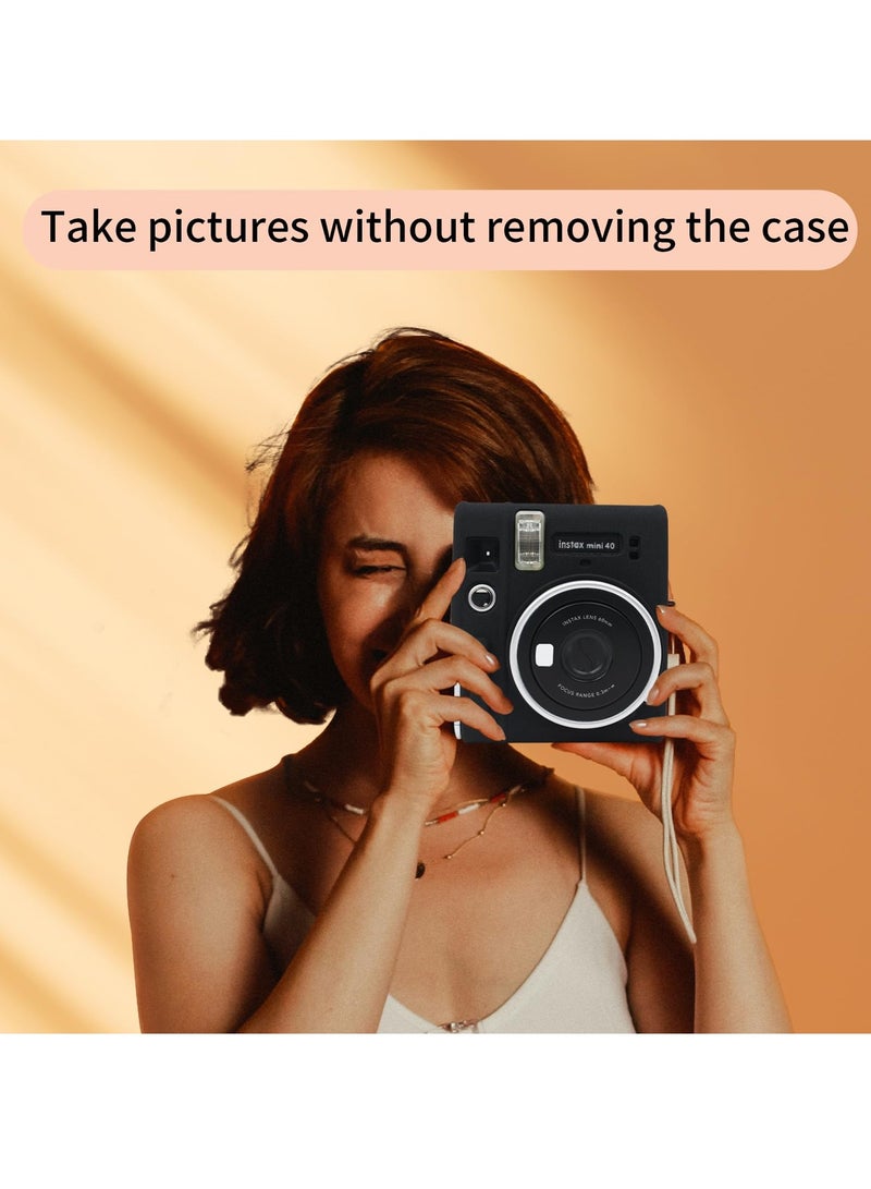SYOSI Protective Case for Fujifilm Instax Mini 40 Instant Camera, Soft Silicone Camera Case Cover Bag Lightweight Full Protector for Fujifilm Mini 40 - Image 4
