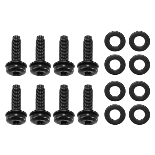 Hihaha Windshield Frame Bolts & Hinge Torx Screws for Jeep Wrangler JK 2007-2018 / M8 Torx Screws Bolts for Pillars/Durable Metal / 8 Pcs Black - Image 1
