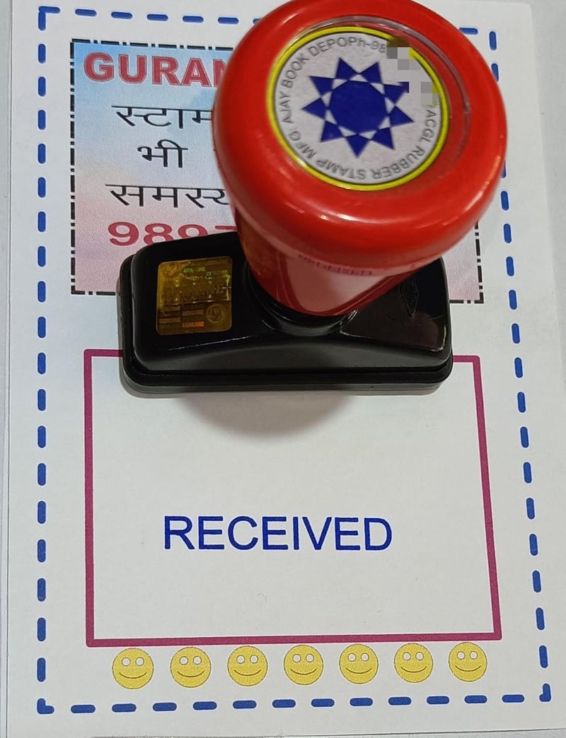 ACGL Self Ink Pri-Ink Pocket Stamp (Received) – Compact, Fast-Drying, Heavy-Duty Office Rubber Stamp for Paper & Documents | Pre-Inked & Portable Design - Image 2