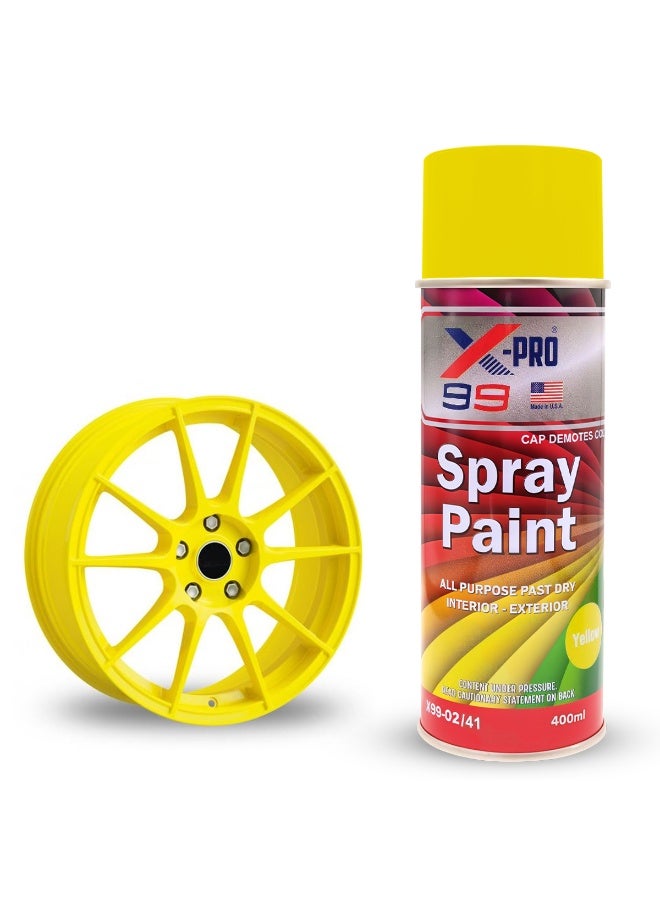 X Pro 99 X-99 PRO Yellow   Spray Paint 450ml Transparent Gloss Finish Fast Dry Multi Surface Interior Exterior Coating - Image 5