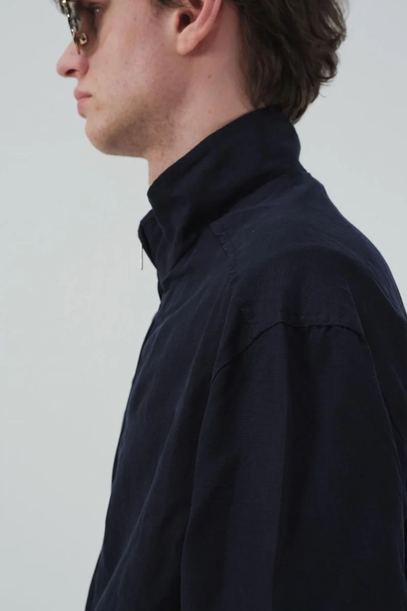 Giesto Navy Blue GIESTO Men's Solid Woven Jacket With Zipper Collar for Men | Best Price UAE