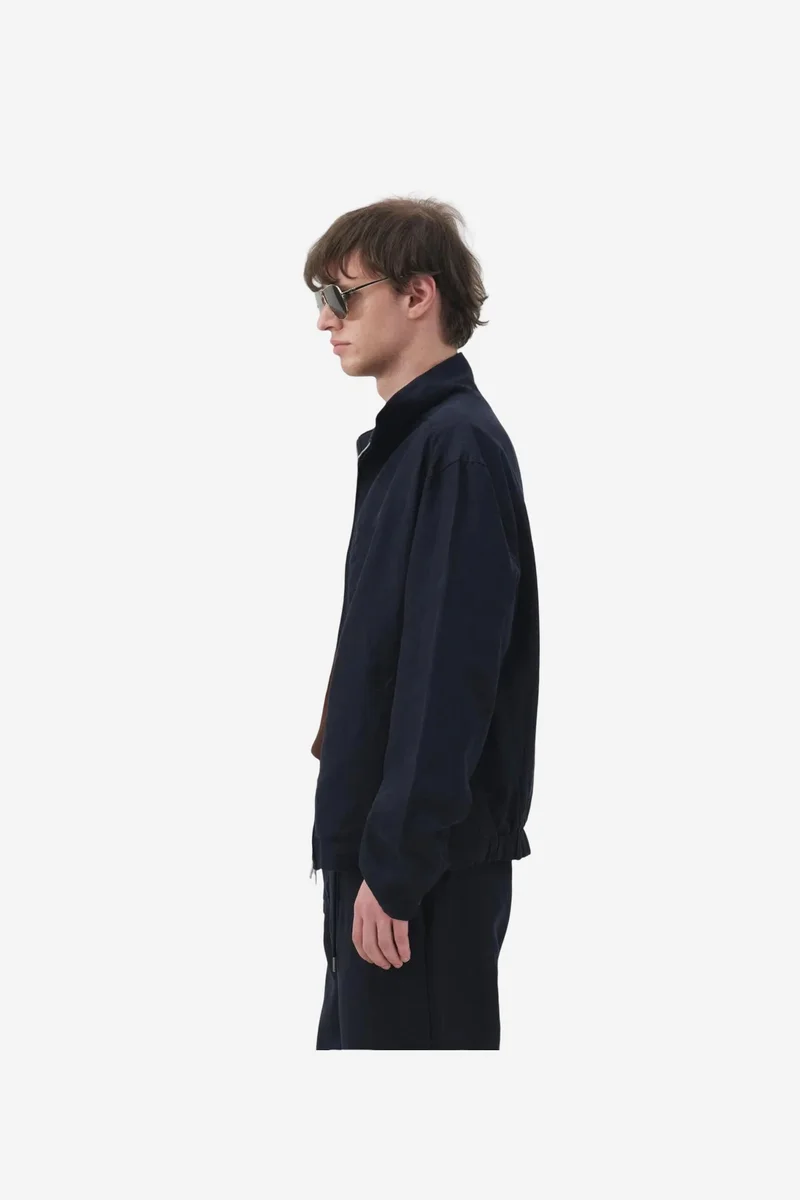 Giesto Navy Blue GIESTO Men's Solid Woven Jacket With Zipper Collar for Men | Best Price UAE