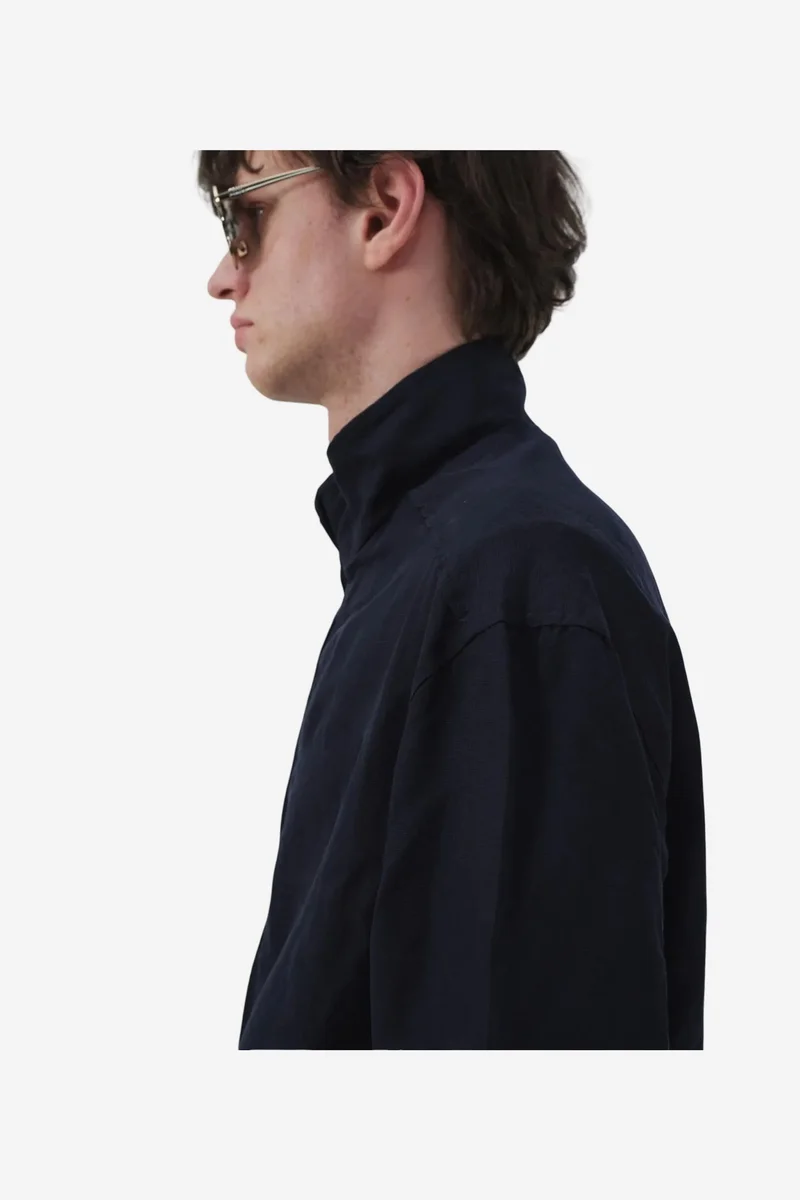 Giesto Navy Blue GIESTO Men's Solid Woven Jacket With Zipper Collar for Men | Best Price UAE