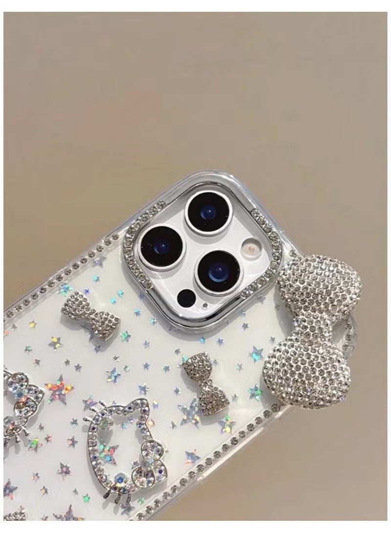Hello Kitty iPhone 16 Pro Max case with shiny rhinestones adds a luxurious and elegant touch to your phone. - Image 5