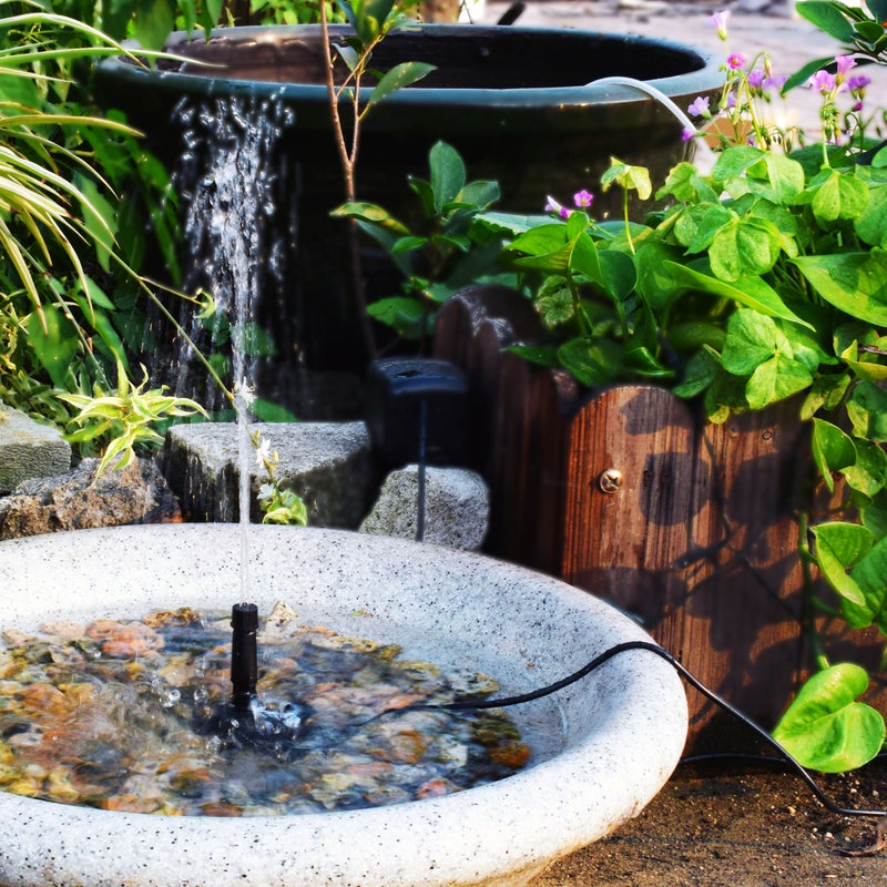 10V/8W Solar Powered Fountain Pump Water Pump with Adjustable Solar Panel DIY Birdbath Fountain Pump Outdoor Water Fountain Panel Kit for Fish Tank Small Pond Garden Patio Lawn Pool - Image 4
