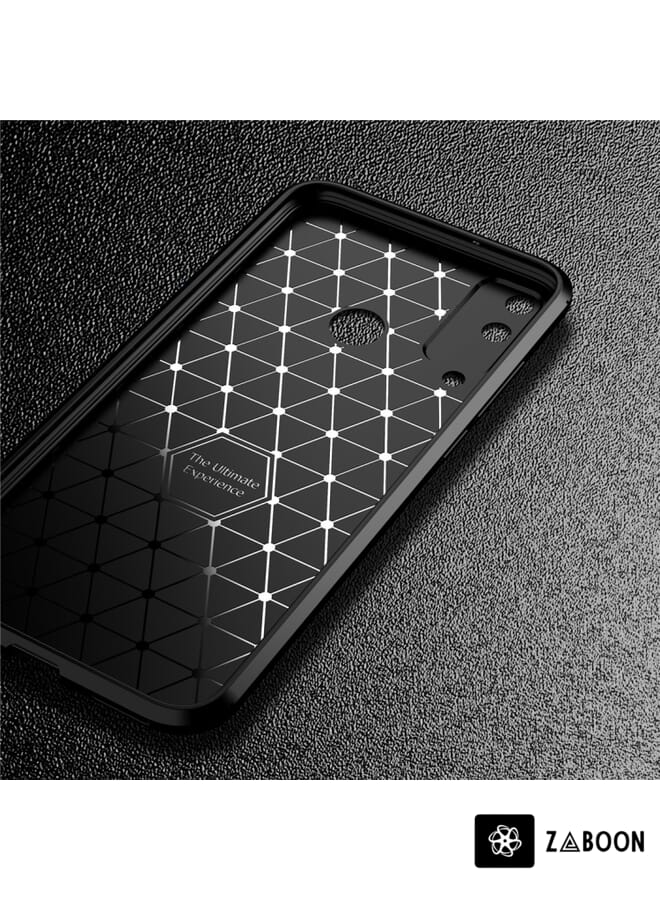 Zaboon Protective Case Cover For Huawei Honor Play 4T Carbon Fiber Texture Shockproof TPU Case - Image 5