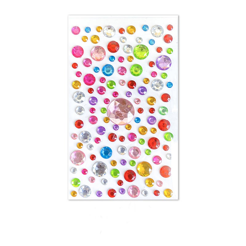 Gem Stickers Rhinestones,Acrylic Gems Embellishment DIY Glitter Decorative Diamonds Small Stickers for Kids 1pc （7.5×13cm） - Image 1