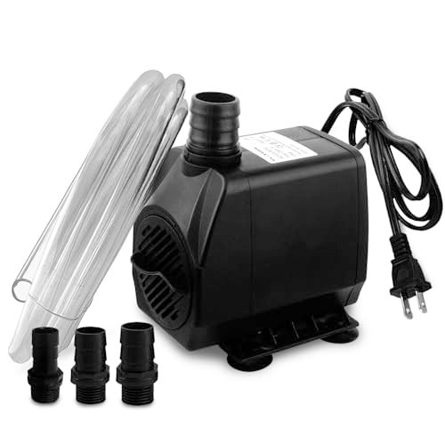 PULACO 800GPH（Large Flow: 3000L/H） Submersible Water Pump with 6.5 ft Tubing, 45W durable fountain water pump 4 Nozzles for Pond Fountain, Aquariums Fish Tank, Statuary, Hydroponics - Image 1