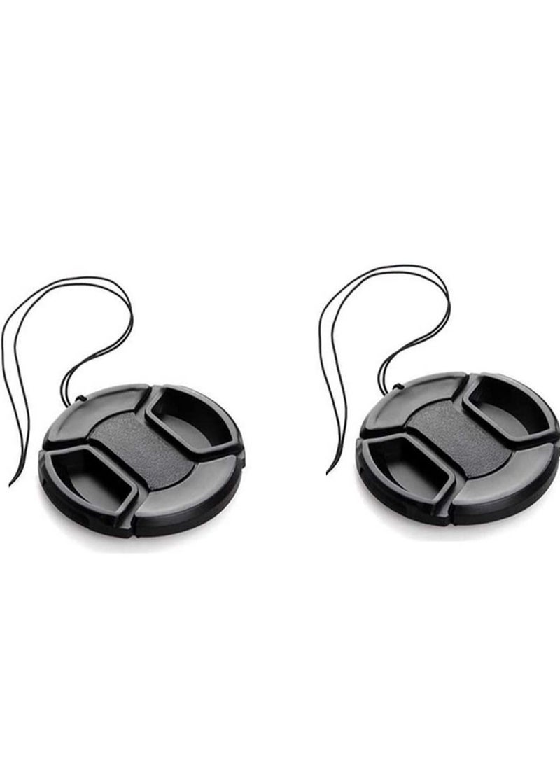 Coopic 2 x 40.5mm Lens Cap Front Cover Protector Snap On Center Pinch for Camera Canon Nikon Sony DSLR - Image 1