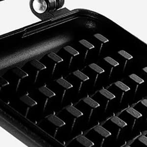 RBGIIT Waffle Maker Machine With Comfortable Handle For Kitchen Gas Stove Non Stick Waffle Maker Pan Press Plate Cooking Baking Tool with Long Handle Low Power Consumption Black_6 - Image 2