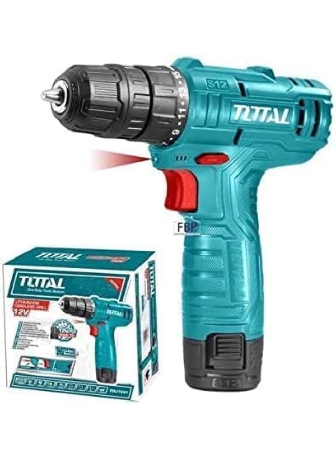 Total TDLI12415 Lithium-Ion cordless drill 12V 10mm - Single Battery - Image 2