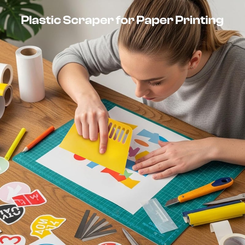 Caydo إطار طباعة الشاشة مع مكشطة طباعة الشاشة لتي شيرتات، حقائب الظهر، حقائب اليد للطباعة اليدوية، 10 × 14 بوصة إطار خشبي بشاشة حريرية مع شبكة بيضاء 110 - Image 5