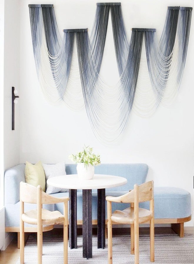 IOWER Large Macrame Wall Hanging Decor Dip-Dyed Macrame Wall Decor Wall Art Craftsmanship Fiber Art Boho Chic Wall Decor Modern For Bedroom Livingroom Backdrop - Image 2