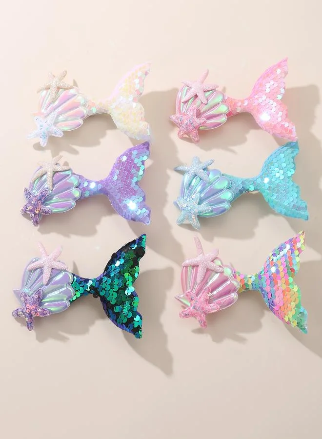 Take Two Set of 6 - Fish Tail Shape Hair Clips