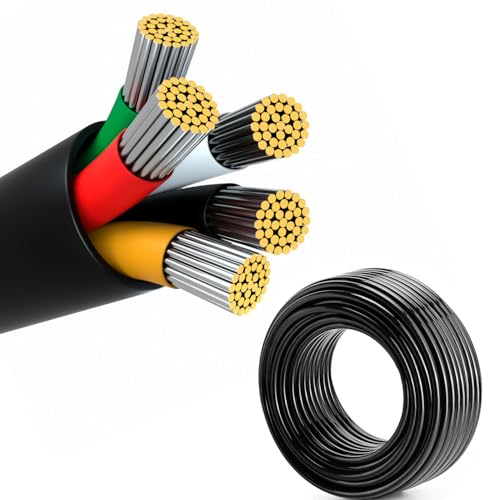 striveday 20 Gauge Wire, 5-Conductor Electrical Wire. 20 AWG Stranded Flexible PVC Tinned Copper 20/5 Cord Extension Cable is Used for LED Lamp Lighting, Automotive, Speaker, Audio, Power, etc. (33FT - 10M). - Image 1