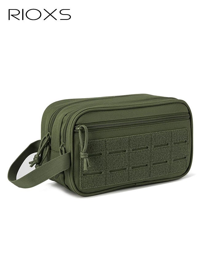 RIOXS Men's Travel Toiletry Bag, Oxford Waterproof Cosmetic Bag Pouch for Men, Lightweight Hanging Zippered Organizer Case, Travel Cosmetic Case for Toiletries Accessories - Image 1
