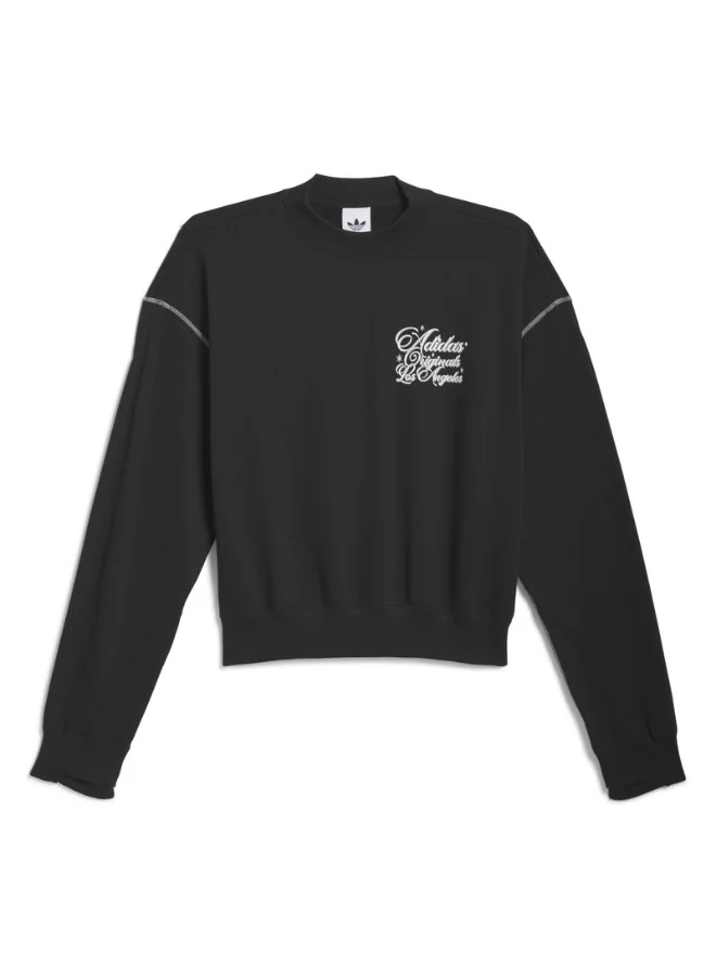Adidas Adidas Crew Neck Black Sweatshirt (Long Sleeve) Sweatshirts For Unisex