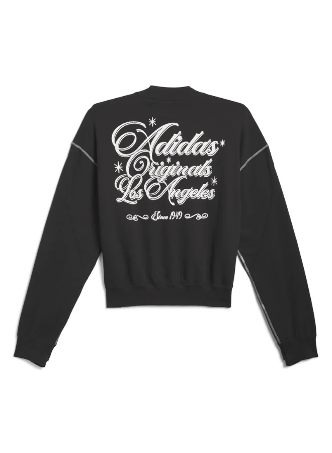 Adidas Adidas Crew Neck Black Sweatshirt (Long Sleeve) Sweatshirts For Unisex