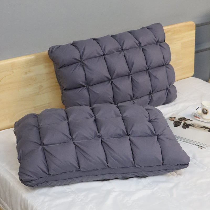 YOUR MOON Pillows Standard Size Set of 2 Soft Support Standard Pillow 2 Pack for Bed Fluffy Down Alternative Pillow Luxury Hotel Gel Pillows for Side Sleeping Gray