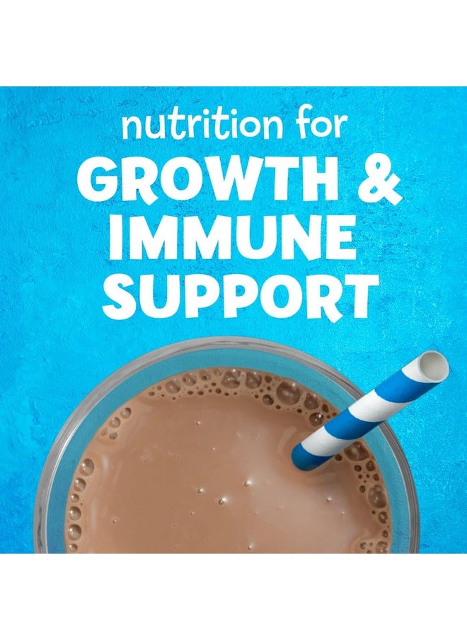 بدياشور - مسحوق مزيج شيك PediaSure Grow & Gain With Immune Support Shake، 23 فيتامين ومعادن، 6 جرام بروتين، يساعد الأطفال على اللحاق بالنمو، خالٍ من الكائنات المعدلة وراثيًا، خالٍ من الجلوتين، شوكولاتة، علبة 14.1 أونصة، عبوة من 6 - 48 وجبة - Image 1