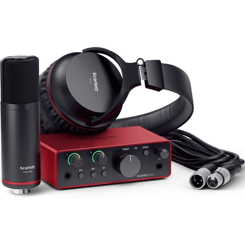 Focusrite Scarlett Focusrite ScarlettSoloS-4 Solo Studio 4th Gen Recording Bundle - Image 1