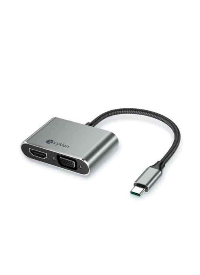 Admos - PowerExpand 4-In-1 Multifunction USB-C Hub Grey - Image 1