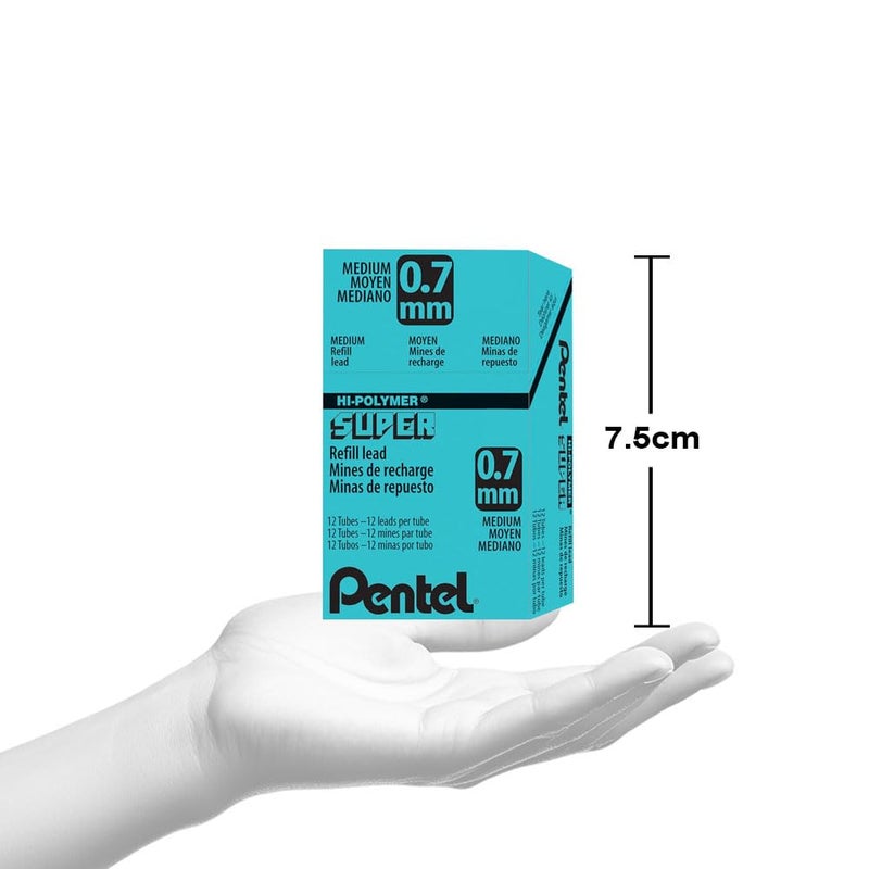 Pentel Super Hi-Polymer Lead Refill, 0.7mm Medium, 2B, 144 Pieces of Lead (50-2B) - Image 3