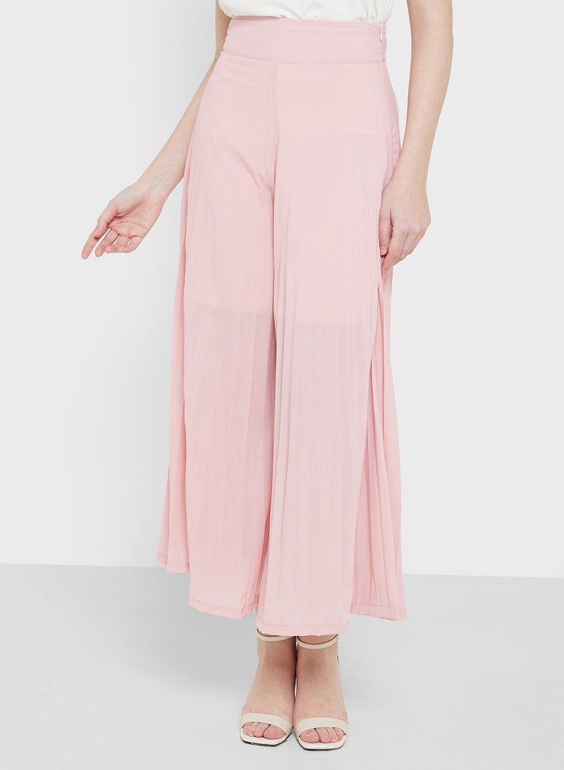 ELLA Flared Bottom Pants With Pleats - Image 2