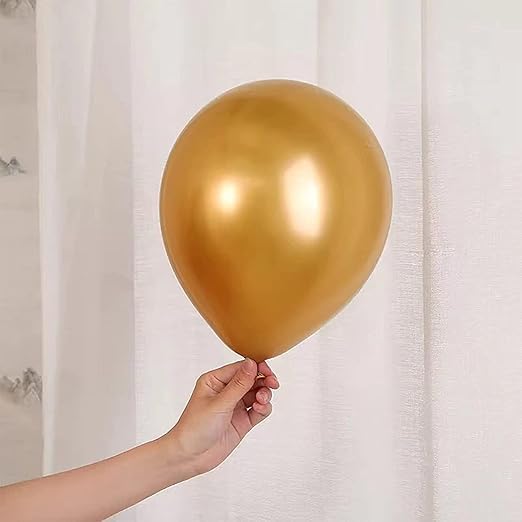 BRIJBAZAAR 25 pcs Golden and Black Chrome Balloons for Birthday decoration celebration Anniversary baby shower Girls Boys Men Women - Image 3