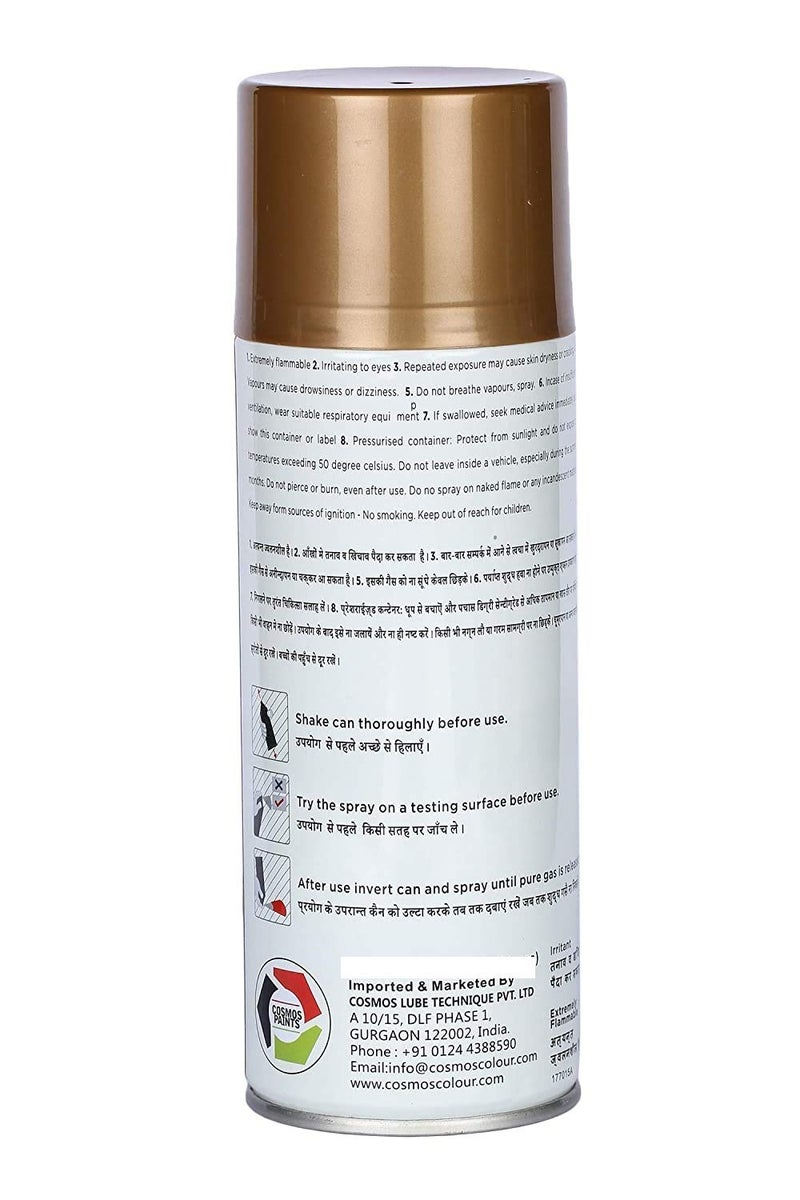 Cosmos Paints Metallics 140 Copper Spray Paint, Gloss Finish (400 Ml) | Quick Dry & No-Drip Wide Spray Cap System For Cars, Bikes & Metal, Wood, Plastic, Diy, Home Décor, Art & Craft - Image 3