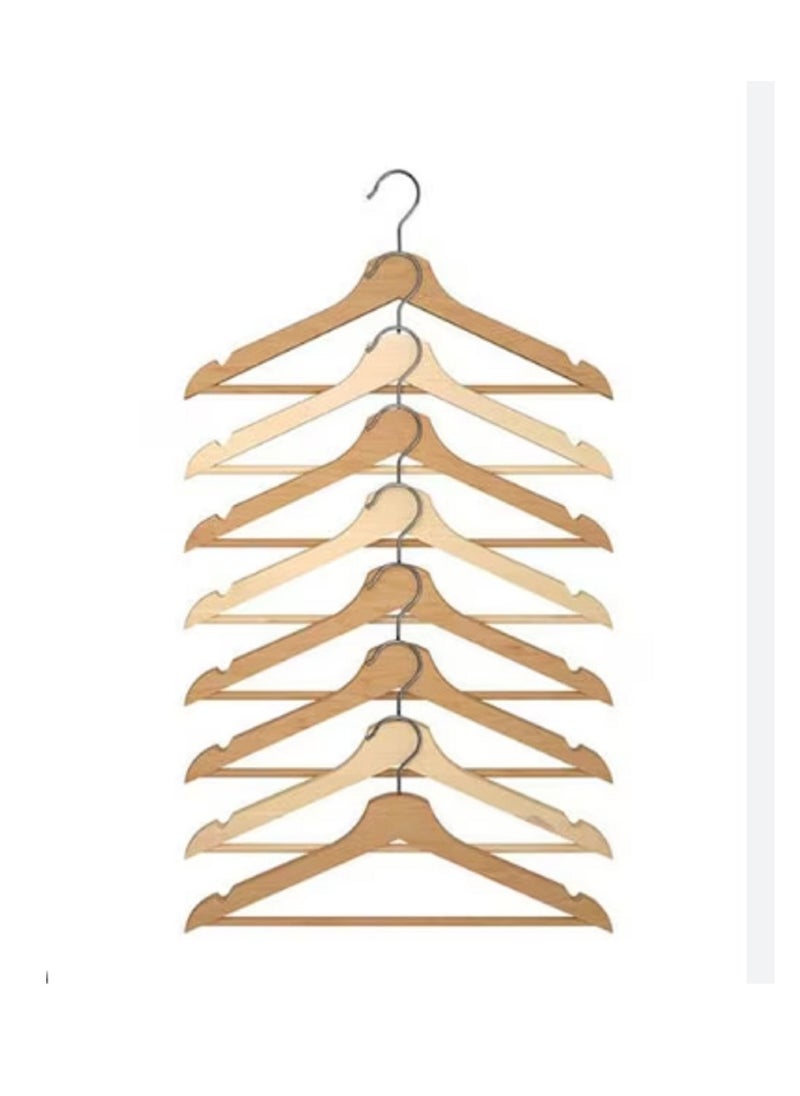 Generic Pack Of 8 Clothes Hanger Brown/Beige 43 x 14cm 