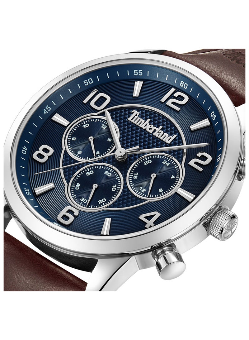 Timberland Men Jonesboro Cream Dial Nylon Strap Multifunction Watch for Men, 44mm - Image 4
