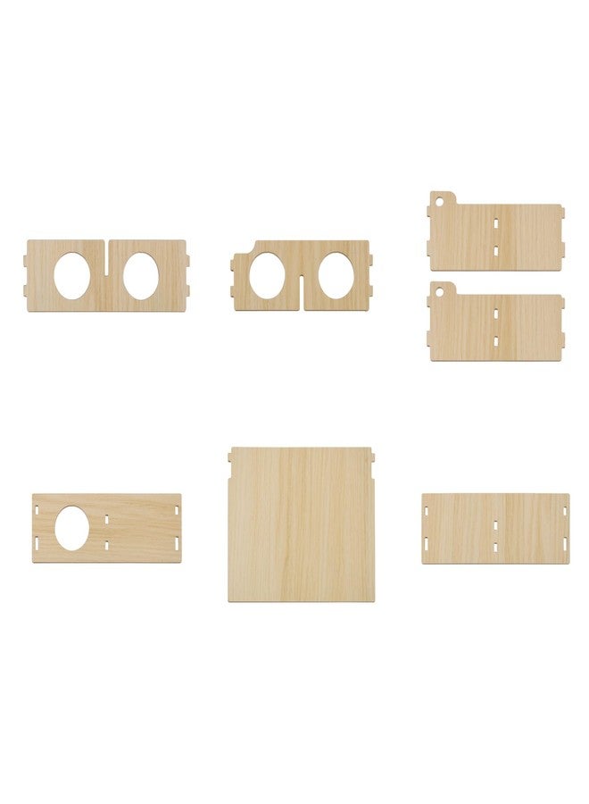 Xiylon Multi-Chamber Wooden Hamster Hideout & Tunnel - Durable, Ventilated Natural Wood Cage Accessories for Dwarf, Syrian Hamsters and Small Pets - Image 4