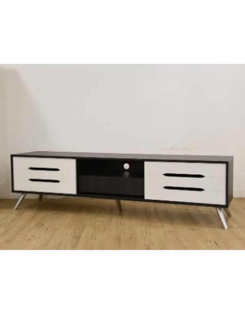 KARNAK - Karnak Wooden Modern Tv Table Multifunctional Tv Desk Stand With Storage Shelves Drawers For Office, Home, Entrainment Living Room Gaming Media Room Km1802 - Image 1
