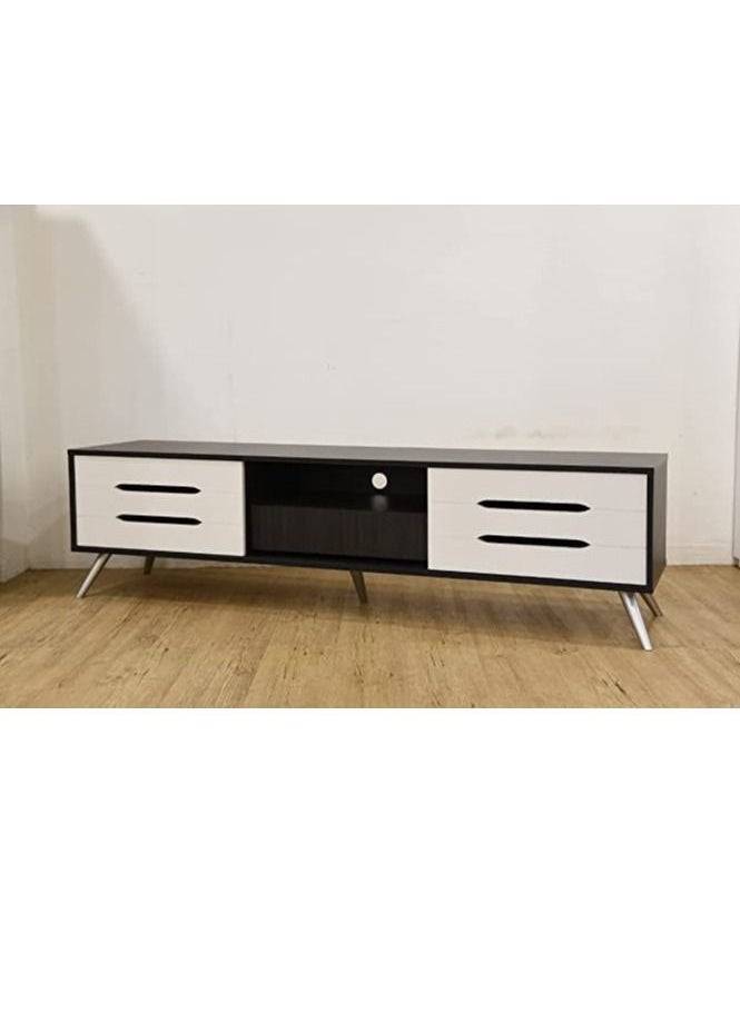 KARNAK - Karnak Wooden Modern Tv Table Multifunctional Tv Desk Stand With Storage Shelves Drawers For Office, Home, Entrainment Living Room Gaming Media Room Km1802 - Image 1