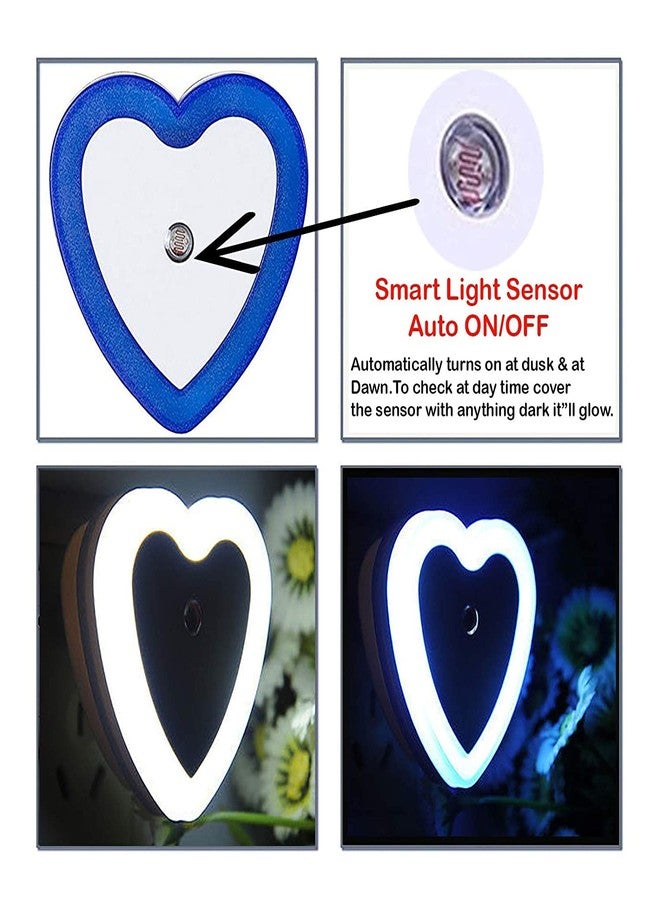 أسينشين مصباح ليلي بلاستيكي من أسينشن، مثالي للرضاعة الطبيعية، هدية رائعة لحفلات أعياد الميلاد، مصباح ليلي برسومات كرتونية لغرفة الأطفال، مصابيح ليلية للأطفال (لون عشوائي) (شكل قلب)، ليد، متعدد الألوان - Image 4