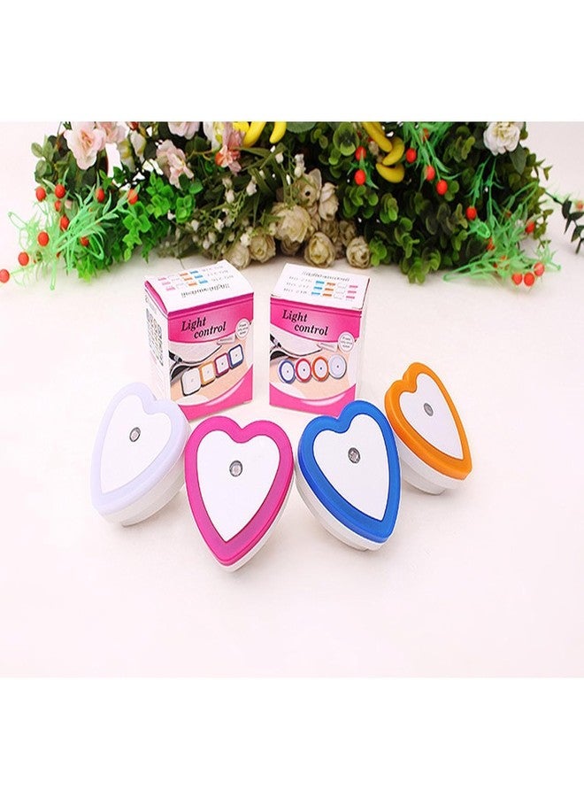 أسينشين مصباح ليلي بلاستيكي من أسينشن، مثالي للرضاعة الطبيعية، هدية رائعة لحفلات أعياد الميلاد، مصباح ليلي برسومات كرتونية لغرفة الأطفال، مصابيح ليلية للأطفال (لون عشوائي) (شكل قلب)، ليد، متعدد الألوان - Image 3