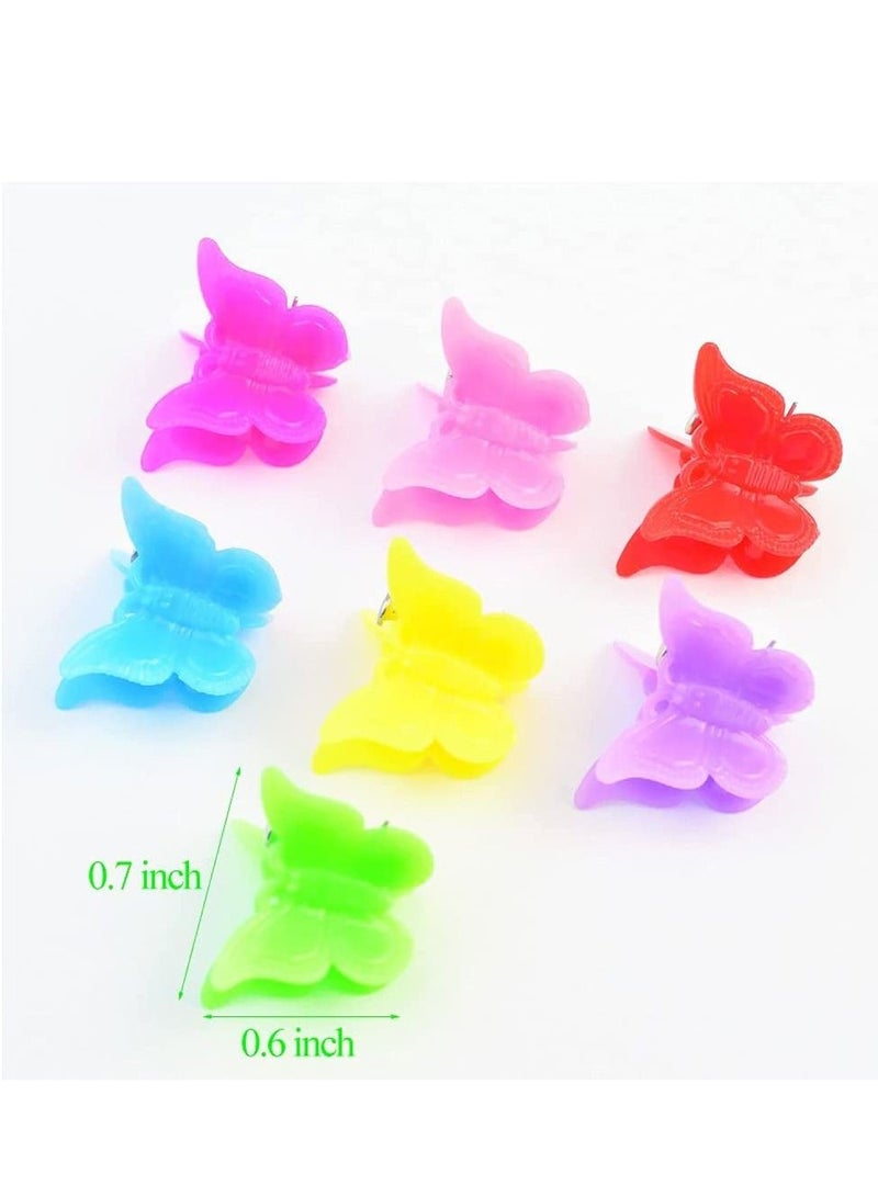 Excefore 100 Packs Assorted Color Butterfly Hair Clips, Girls Beautiful Mini Butterfly Hair Clips Hair Accessories for Girls and Women, Random Color - Image 2