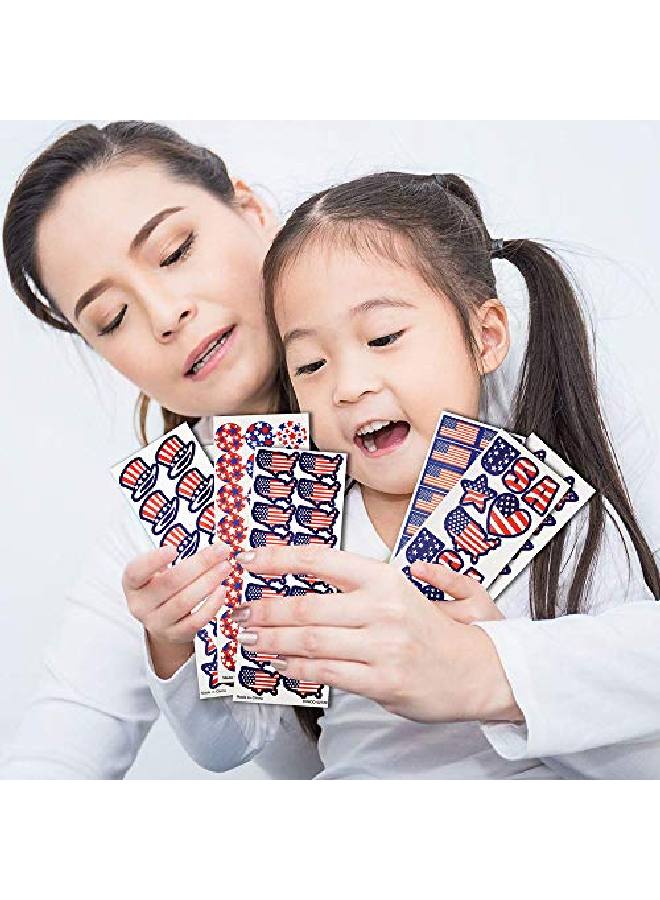 ArtCreativity Assorted Usa Patriotic Stickers 100 Sheets With Over 1600 Stickers Of Us American Flag Map And Stars Red White And Blue Decorations For Fourth Of July Memorial Veterans Day  - Image 5