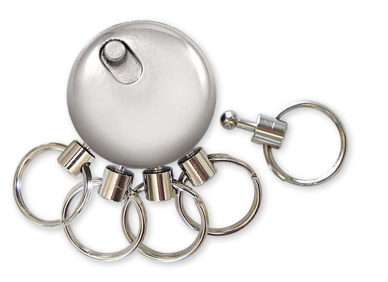 Lucky Line Key Release Key Chain; 1 Per Card (42701),Silver - Image 1