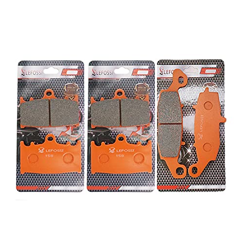 LE LEFOSSI Front and Rear Carbon Fiber Brake Pads Compatible with Fit for Kawasaki VN 1700 Vulcan Voyager 2009-2014 2015 2016 2017 2018 2019 2020 VN 2000 2004-2010 Replacement Kits FA158F FA231 - Image 1