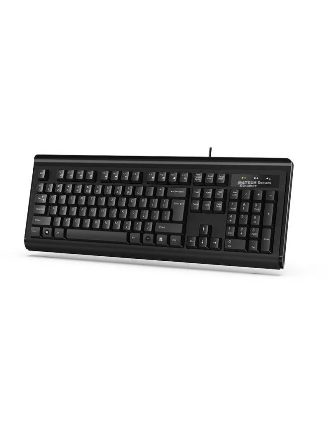 A4tech Kb-8a Wired Keyboard, Office Typing Dedicated Desktop And Laptop External Membrane Keyboard, Usb Interface, Black - Image 3