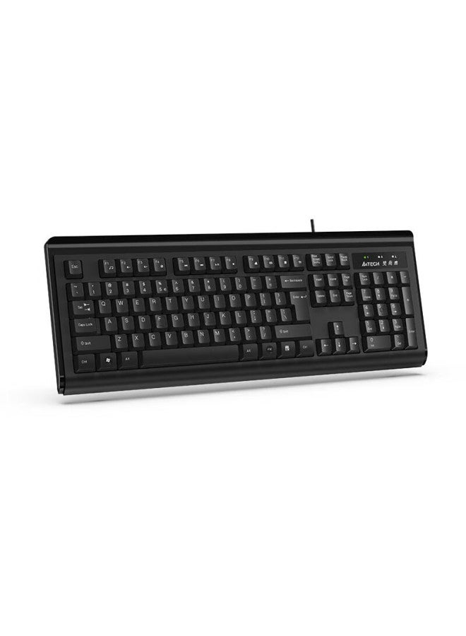 A4tech Kb-8a Wired Keyboard, Office Typing Dedicated Desktop And Laptop External Membrane Keyboard, Usb Interface, Black - Image 2