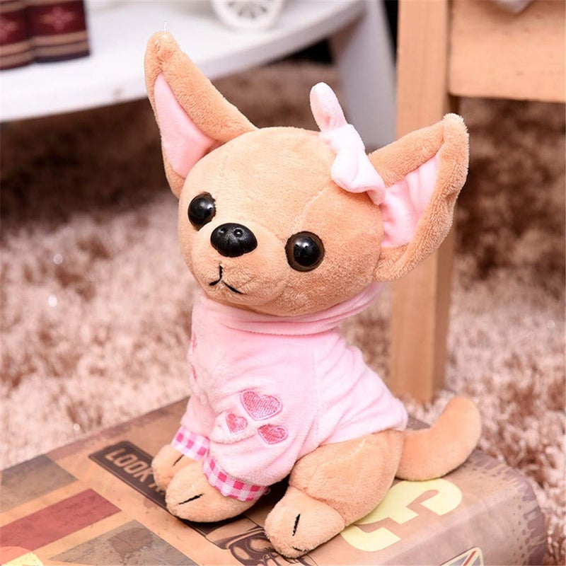 Sushafen Stuffed Dog Puppy Toy Dog Plush Toy Soft Doll Stuffed Animal Pillow Birthday Gift Present Cute Dog Ornaments Decoration Handicraft House Desktop Decoration Prop 17Cm/6.7"" - Image 4